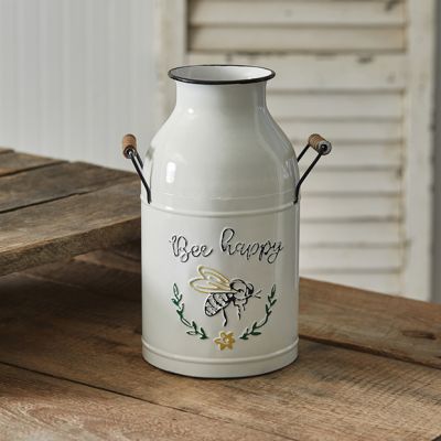 Bee Happy Handled Jug Vase