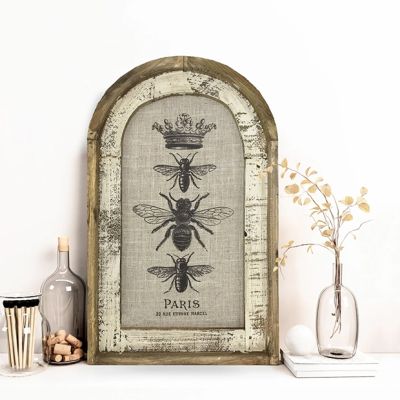 Bee Trio Linen Wall Art