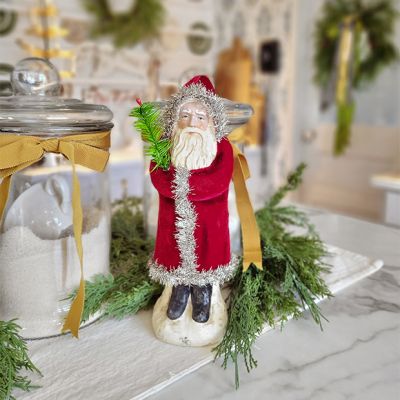 Festive Velvet Cloak Belsnickle Santa 12 Inch