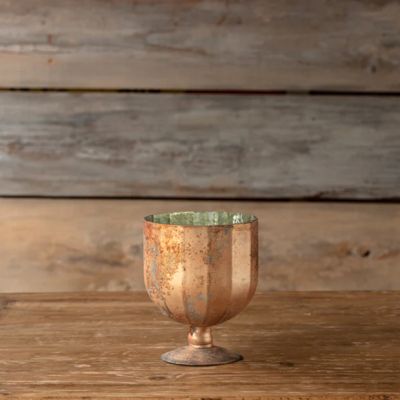 Beveled Mercury Glass Chalice