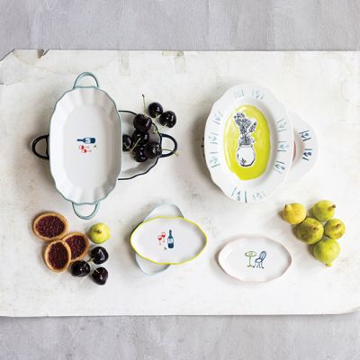 Bistro Image Stoneware Casserole Dish Set of 2