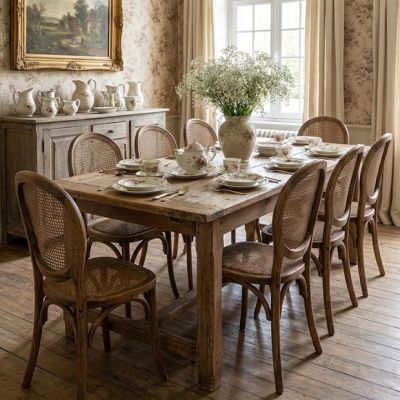 Bistro Style Cane Back Dining Chair