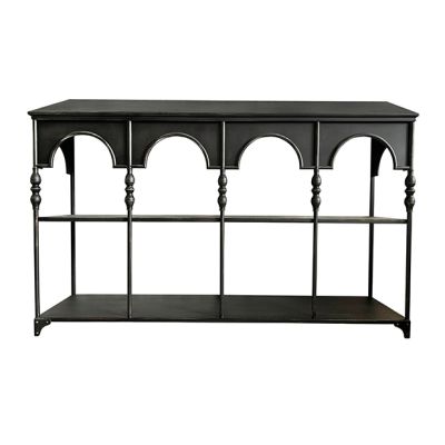 Black Metal Portico Table
