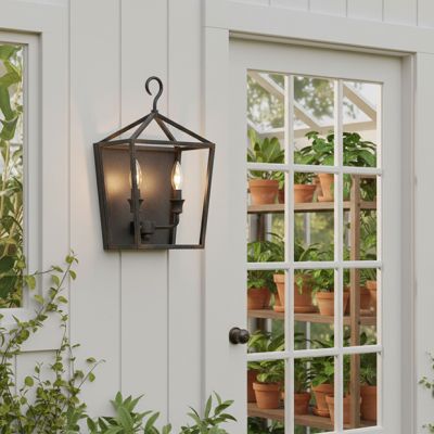 Black Metal Sconce With Hook