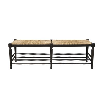 Black Tapered Leg Double Seat Bench