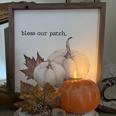 Bless Our Patch White Pumpkins Wall Art
