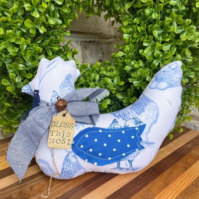 Bless This Nest Rustic Hen Shelf Sitter