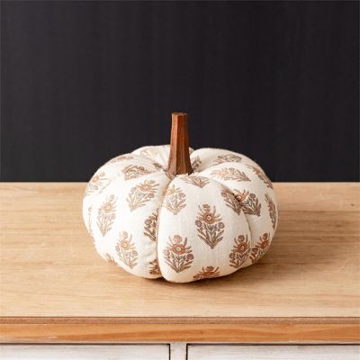 Block Print Fabric Pumpkin