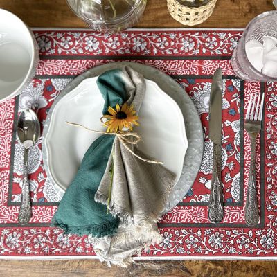 Block Print Floral Placemat