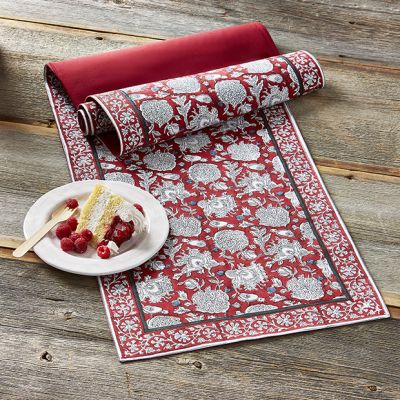 Block Print Floral Table Runner