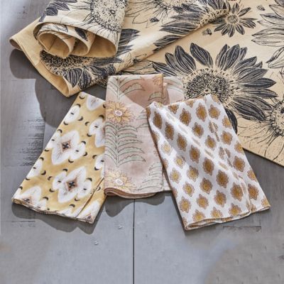 Block Print Pattern Assorted Napkins Set of 5