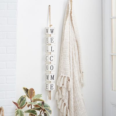 Block Welcome Banner With Jute