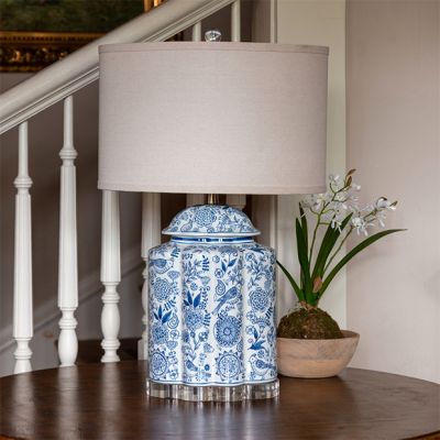 Blue Florals Porcelain Table Lamp