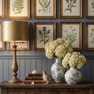 Blueberry Bloom Ceramic Vase