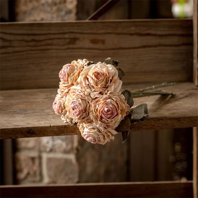 Blush French Rose Bouquet Set of 2