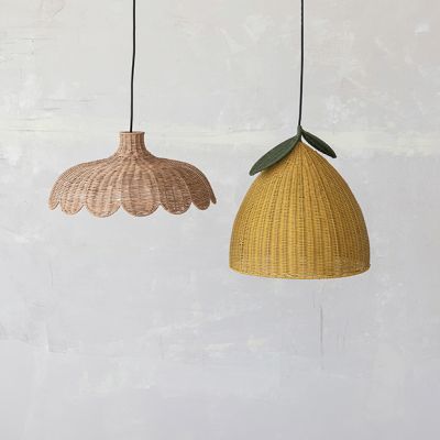 Boho Chic Woven Rattan Pendant Lamp
