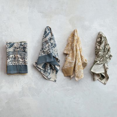 Boho Floral Tea Towel Set of 3