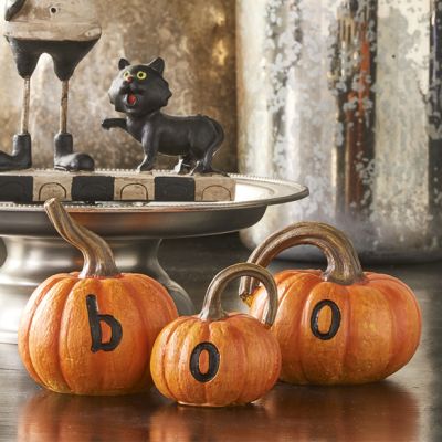 BOO Pumpkin Trio Two Sets of 3
