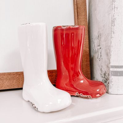 Boot Shaped Stoneware Vase