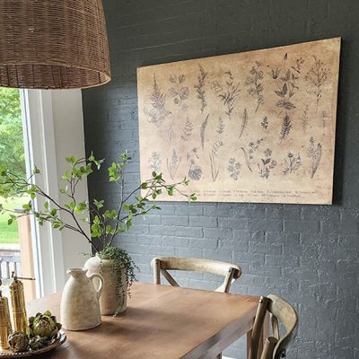 Botanical Ferns Canvas Wall Sign