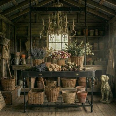 Botanist Work Table With Hooks
