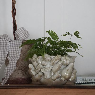 Bountiful Harvest Ceramic Planter Pot