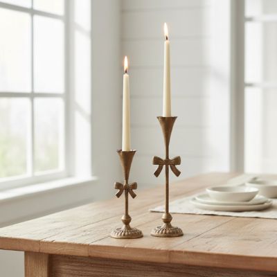Bow Candlestick Set of 2