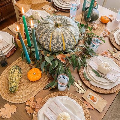 Braided Jute Oval Table Runner