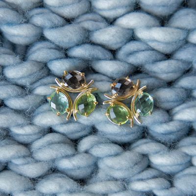 Branching Willow Crest Stud Earrings