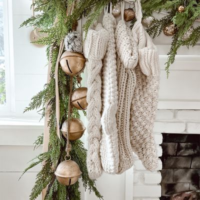 Brass Finish Jingle Bells On String