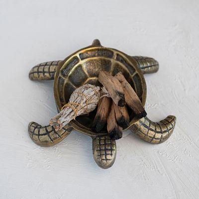 Brass Finish Tortoise Dish