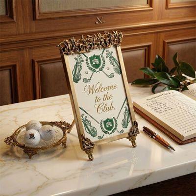 Brass Framed Bistro Menu Cardholder