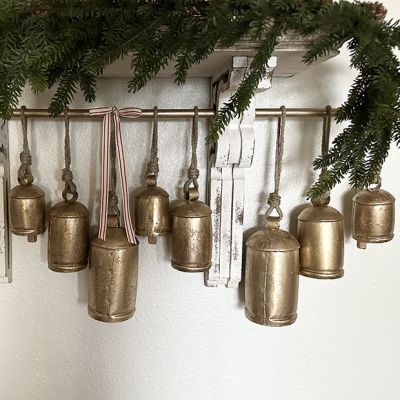 Brass Hanging Rustic Bells Wall Decor
