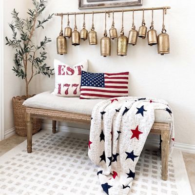 Brass Hanging Rustic Bells Wall Decor