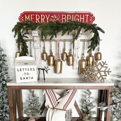Brass Hanging Rustic Bells Wall Decor