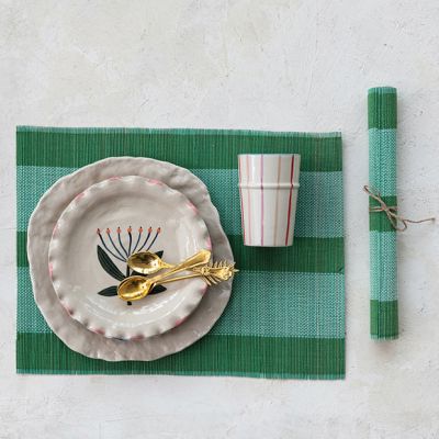 Bright Basics Striped Bamboo Placemat