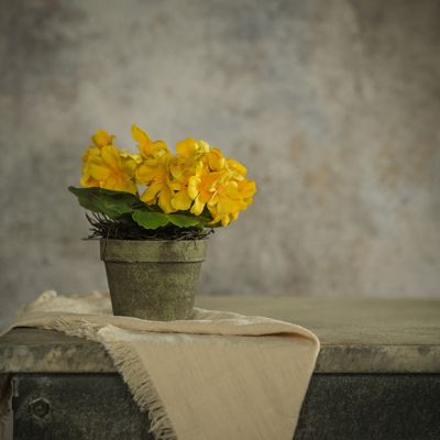 Bright Faux Geranium Potted
