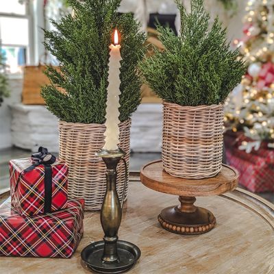 Bronze Candlestick With Arched Handle Set of 2