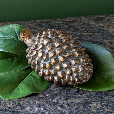 Bronze Pine Cone Tabletop Accent 5.5 Inch