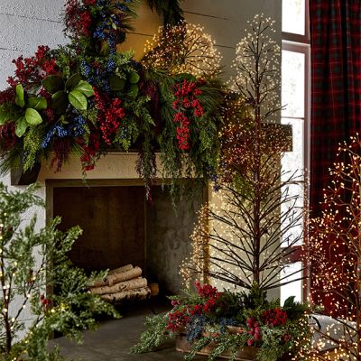 Brown Fairy Light Tape Pod Tree