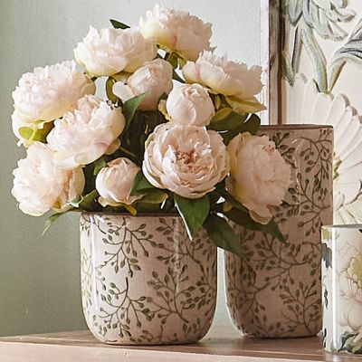 Budding Branches Ceramic Vase Set of 2