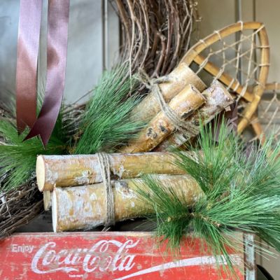 Bundle of 3 Birch Logs Set of 3