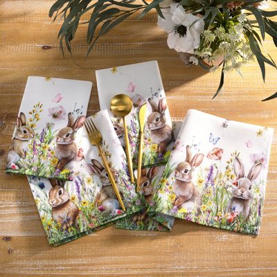 Bunnies In Bloom Napkins Set of 4