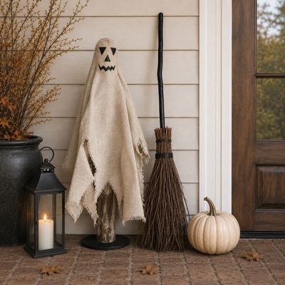 Burlap Boo Standing Ghost Figure
