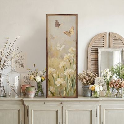 Butterflies One White Framed Wall Art