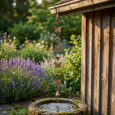 Butterfly Lovely Iron Rain Chain