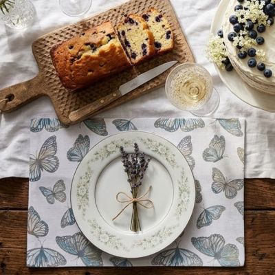 Butterfly Print Cotton Placemat Set of 4