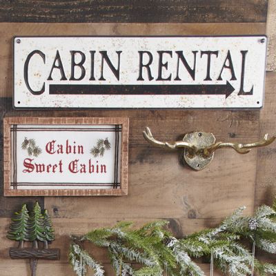 Cabin Rental Metal Wall Sign