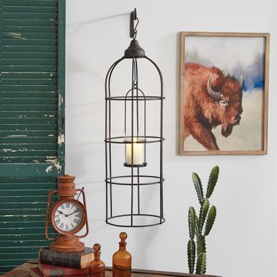 Caged Metal Porch Lantern