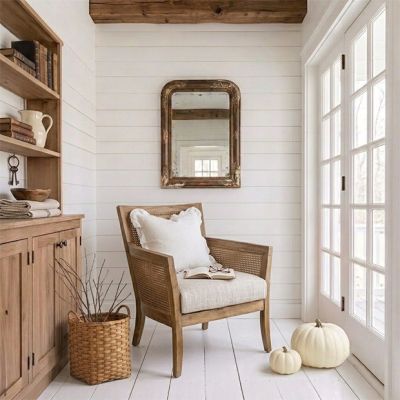 Cane Back Cottage Accent Chair